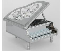 Piano Klavier Figur Statur chrome überzogen Kristall Glas MADE WITH SWAROVSKI ELEMENTS