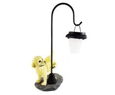 Wichtelstube-Kollektion Hund mit Laterne Solarlampe Garten Hundefigur Solar