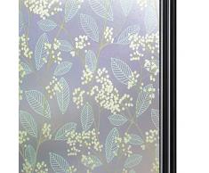 Qualsen sichtschutzfolie Fenster fensterfolie selbsthaftend Blickdicht milchglasfolie selbstklebend Fenster Selbstklebende fensterfolie (44.3 x 200 cm)