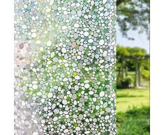 LEMON CLOUD 3D Folie Fenster Sichtschutz Folie Fenster Felbstklebend für Badezimmer Dekoration und Schutz der Privatsphäre 90cmx200cm