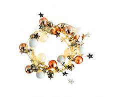 JiaMeng 2 Meter 20 Lichter Weihnachts Glocke Deko Llichterketten Trocken Gold Weihnachtskugel Glocken Licht mit Batterie Kleine Geschenk Leuchte