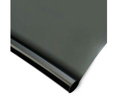 Homein Sonnenschutzfolie Selbstklebend Dunkelsilber 90 x 200 cm, Verdunkelungsfolie Spiegelfolie Sichtschutzfolie Fenster UV Schutz Hitzeschutz Sonnenschutz Blickdicht Tönungsfolie Blendschutzfolie