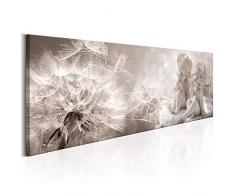 decomonkey Bilder Pusteblume Engel 120x40 cm 1 Teilig Leinwandbilder Bild auf Leinwand Vlies Wandbild Kunstdruck Wanddeko Wand Wohnzimmer Wanddekoration Deko Blumen Abstrakt