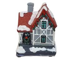 Lichthaus Leuchthaus LED beleuchtet Weihnachts Winter Deko Haus Dorf Kirche