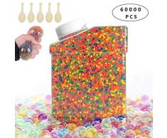 AMAYGA 60000 Stück Wassergel-Kugeln,Wasserperlen Gel-Perlen für Vasen Dekoration,Pflanzen,Blumen,gemischte Kristalle,Hydrogel-Kugeln für Dekoration