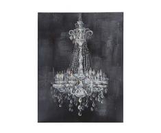 MyFlair 208002 Wandbild, Öl, Leinwand, Grau, Weiß, 60 x 4 x 80 cm