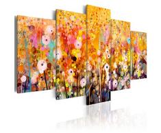 murando - Bilder 200x100 cm Vlies Leinwandbild 5 TLG Kunstdruck modern Wandbilder XXL Wanddekoration Design Wand Bild - Blumen Natur bunt gelb - wie gemalt a-B-0024-b-m