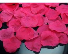 100 Rosenblätter aus Stoff pink fuchsia Hochzeit Streublumen Blumenkinder Rosenblüten Tischdeko