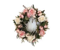 LinTimes Türkranz Wandkranz, handgefertigte Kunstblumendeko für Zuhause, Parties, Türen, Hochzeiten