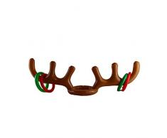 ZFW 6 Packungen - Aufblasbares Geweih Hirschkopf Ring Stirnband Wurfspielzeug Requisiten, Geeignet für Gruppenspiele im Freien, Umweltfreundliches PVC