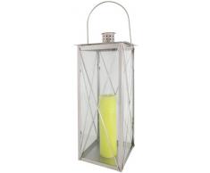 Esschert Design Laterne, Windlicht, Gartenlaterne, Edelstahl, 50 cm