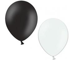 50 Luftballons je 25 schwarz & weiß Qualitätsballons 27 cm Ø (Standardgröße B85)