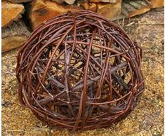 Kugel / Herz Weidenkranz Weidenring Korbring Dekokranz Türkranz Verschiedene Varianten zur Auswahl (ORE530 - Kugel unentrindet 30 cm)