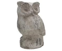 Dekofigur Eule Athene Gartenfigur Shabby Vintage Look Dekoration Tier Skulptur Wohnung Garten