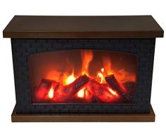 LED-Tischkamin mit flammensimulation Feuer-Leuchteffekt Kaminfeuer - Batteriebetrieben - Kamin Glasscheibe Deko-Kamin Flammeneffekt (30cm)