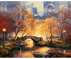 ODMKGE Ölgemälde Manhattan Stadtbildmalerei Mit Malerei Acryl Auf Leinwand Für Hauptwanddekoration