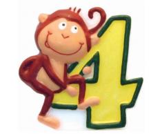 Zahlenkerze 4 Safari, 1 Stk.