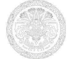 WANDTATTOO / Wandsticker w277 Ornament, Orient Wandaufkleber 120x119 cm weiss
