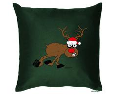 Goodman Design ® Mega cooles Kuschelkissen Dekokissen Sofakissen zur Weihnachtszeit - Rentier freches Rentier Motiv lustiges Weihnachtsgeschenk Kissen Polster