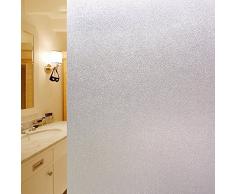 DUOFIRE Privatsphäre Fensterfolie Dekorfolie Sichtschutzfolie Ohne Kleber Selbstklebend Glas Fenster Aufkleber Anti-UV Folie (60cm X 300cm, DS001)
