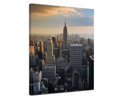 Keilrahmenbild - New York City II - Bild auf Leinwand 90 x 120 cm 1 teilig - Leinwandbilder Städte & Kulturen Amerika - Stadtansicht von New York - Luftaufnahme von Manhattan