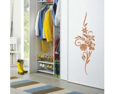 WANDTATTOO / Wandaufkleber f275 wunderschöner Blumenstrauß 40x13 cm - hellbraun