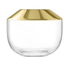 LSA International Space Vase 15 Gold, Klar verziert, 18,2 x 18,2 x 18,9 cm
