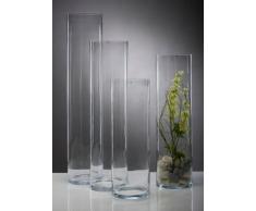 Sandra Rich Glasvase Vase Glas Blumenvase Bodenvase Zylinder groß 120 cm