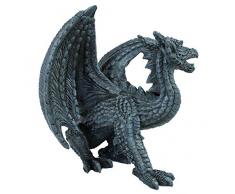 colourliving Drachen Figur Dekoration Drache fauchend Fantasy Figur Gothic Dekoration