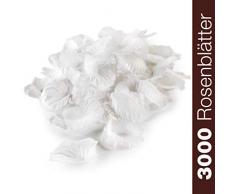 WeddingTree Rosenblätter weiß 3000 Stück - für Hochzeit Valentinstag Geburtstag Party als romantische Deko