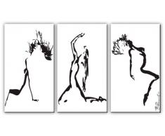 Kunstdruck Erotik Abstrakt Wandbild auf Leinwand 3-Teilig: 135x80 cm
