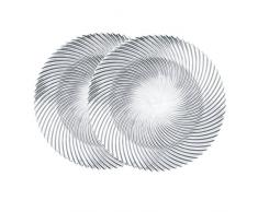 Spiegelau&Nachtmann, 2-er Set Platzteller, Kristallglas, Samba, Größe: 32 cm, 008993-0