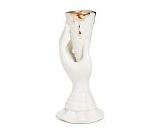 Jonathan Adler - Gilded Muse - Ice Cream - Vase/Blumenvase/Porzellanvase - Porzellanvase - Porzellan/Gold - Weiß/Gold - Ø ca. 7cm / H: 17,78cm