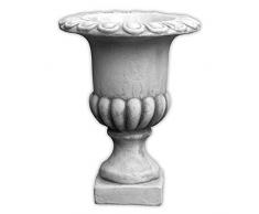 gartendekoparadies.de Massive Stein Vase antik Pflanzgefäß aus Steinguss frostfest