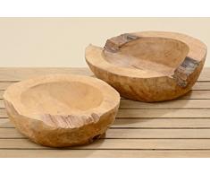 Deko-Schale Tiek H9 D30cm Material: lat. teak
