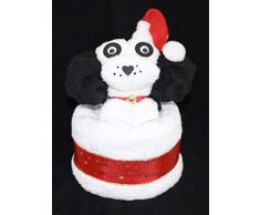 Weihnachtsfigur als kleiner Hund Handtuchfigur Geschenk