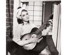 1art1 Audrey Hepburn - Frühstück Bei Tiffany, Gitarre Poster Kunstdruck 95 x 95 cm