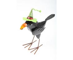 point-garden 3X Gartenfigur aus Metall Dekofigur Rabe