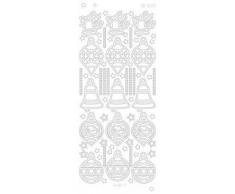 Find It Spiegel-Stickerbogen Weihnachts Glocken Platinum 100 x 230mm Silber. Silber