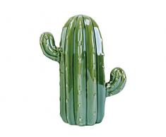 meindekoartikel Deko-Figur Kaktus aus Keramik - Grün (B14xT8xH18cm)