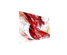 Leinwandbild Abstraktes Farbspiel rot auf Leinwand und Keilrahmen. Beste Qualität, handgefertigt in Deutschland! 80x60cm