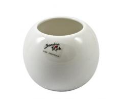 Porzellanvase Globe weiß rund 13 cm hoch Ø 15 cm von Sandra Rich