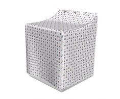 ABAKUHAUS Anker Waschmaschienen und Trockner, Maritime Design Anker und Schiff Räder auf dem weißen Hintergrund Kunstdruck, Bezug Dekorativ aus Stoff, 70x75x100 cm, Marine-Blau und Ruby