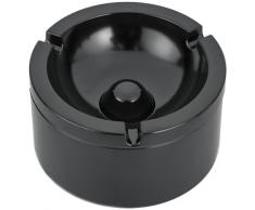 Rosti Mepal 102810040400 Aschenbecher mit Deckel - Melamin, Schwarz, 10 x 6 x 10 cm