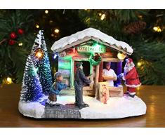 Christmas Concepts® 938/5000 LED leuchtet im Weihnachtsdorf - 8/ 20cm (Bratwurstladen)