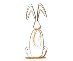 Pureday Osterdeko - Dekofigur Hase Harvey - Metall - Rost - Höhe ca. 92 cm