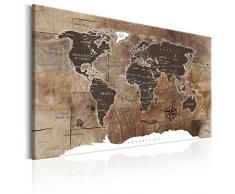 murando - Bilder 120x80 cm Vlies Leinwandbild 1 TLG Kunstdruck modern Wandbilder XXL Wanddekoration Design Wand Bild - Poster Weltkarte Welt Landkarte Kontinente k-C-0050-b-d