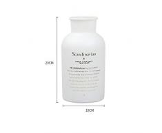 LZCR Blumenvase im nordischen Stil Schreibtischvasen aus Milchglas Ins Decor Flowerpot Art Vase Nettes Hauptglas Crafts-D