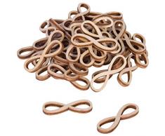 KLEINLAUT Streudeko, Infinity, 50 Stück, Streudekoration aus Holz, Deko Dekoration Holzdekoration