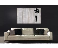 Wandbild von Banksy - Balloon Girl - Pop Art Gemälde Kunstdruck auf Leinwand Wandbild Loftbild Zimmerbild (40x60cm)